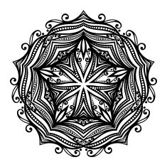 Vector Beautiful Deco Black Star N4