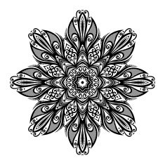 Vector Beautiful Deco Black Mandala N32
