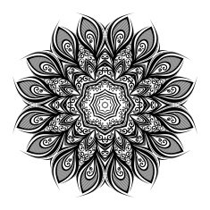 Vector Beautiful Deco Black Mandala N33