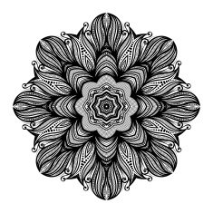 Vector Beautiful Deco Black Mandala N35