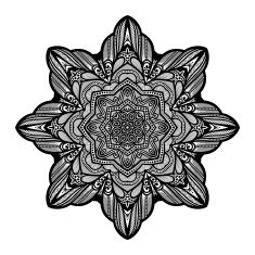Vector Beautiful Deco Black Mandala N36