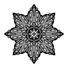 Vector Beautiful Deco Black Mandala N37