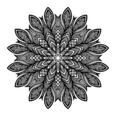 Vector Beautiful Deco Black Mandala N46