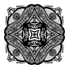 Vector Beautiful Deco Black Square N11