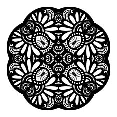 Vector Beautiful Deco Black Square N13