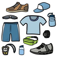 vector set of running accessories N2