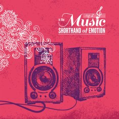 Music background Hand drawn illustration and typography design N4