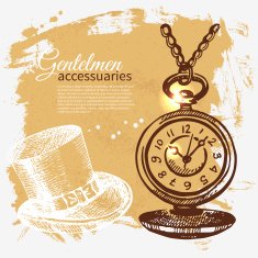 Sketch gentlemen accessory vintage background Hand drawn men il N3