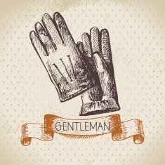 Sketch gentlemen accessory Hand drawn men illustration N10