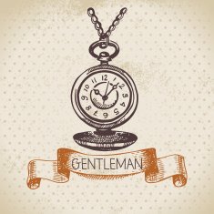 Sketch gentlemen accessory Hand drawn men illustration N11