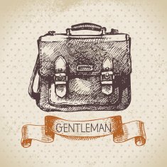 Sketch gentlemen accessory Hand drawn men illustration N12