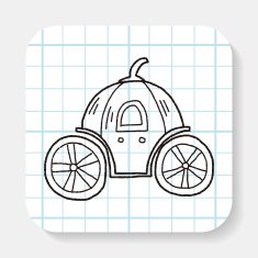 Pumpkin carriage doodle