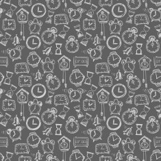 Seamless background with doodle sketch watches N3
