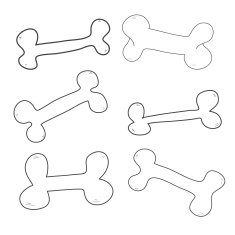 bone hand drawn 6 style set vector