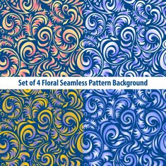 set Floral Backgrounds Gorgeous seamless floral background