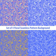 set Floral Backgrounds Gorgeous seamless floral background N2