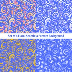 set Floral Backgrounds Gorgeous seamless floral background N3