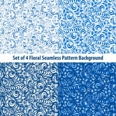 set Floral Backgrounds Gorgeous seamless floral background N4