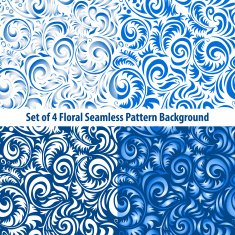 set Floral Backgrounds Gorgeous seamless floral background N5