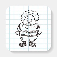 clown doodle drawing N4