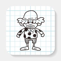 clown doodle drawing N10