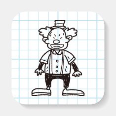 clown doodle drawing N11