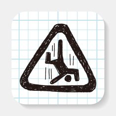 people fall sign doodle