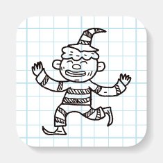clown doodle drawing N12