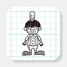 clown doodle drawing N19