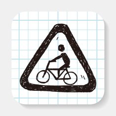 bicycle sign doodle