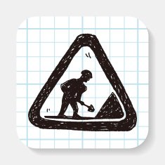 construction road doodle