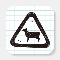 sheep sign doodle