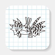 Tropical fish doodle N2