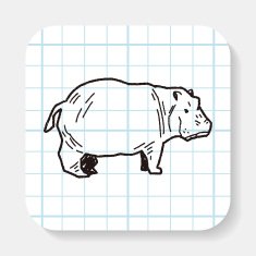 hippo doodle