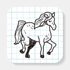 horse doodle N2