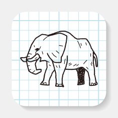 elephant doodle N2