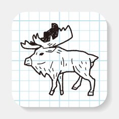 elk doodle