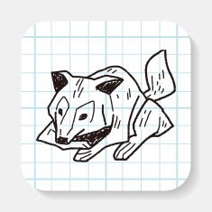 wolf doodle