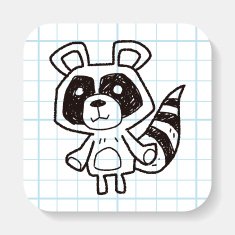 raccoon doodle N2