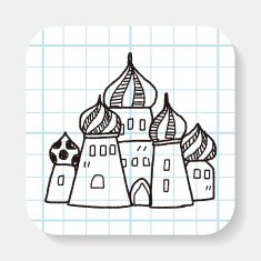 russia castle doodle