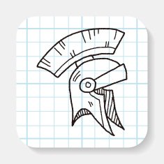 knight helmet doodle