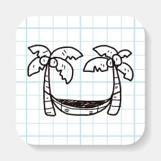 doodle palm bed