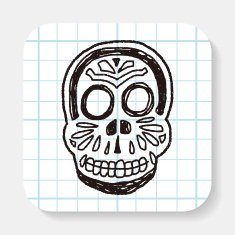mexican skull doodle