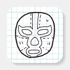 mexican wrestler mask doodle