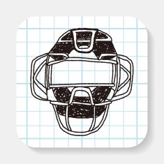 baseball catcher doodle N2