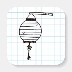 Chinese decorative lantern doodle