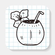 coconut milk doodle