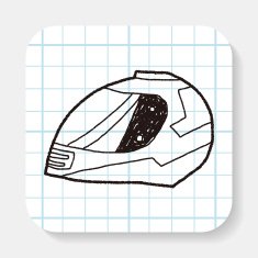 motorcycle helmet doodle