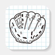 baseball glove doodle