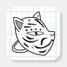 fox mask doodle